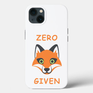 Trendy Zero Fox met de zin Emoji Cartoon iPhone 13 Hoesje