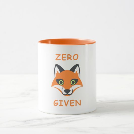 Trendy Zero Fox met de zin Emoji Cartoon Mok (Midden)