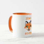 Trendy Zero Fox met de zin Emoji Cartoon Mok (Voorkant links)