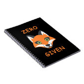 Trendy Zero Fox met de zin Emoji Cartoon Notitieboek (Rechterzijde)