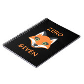 Trendy Zero Fox met de zin Emoji Cartoon Notitieboek (Linkerzijde)