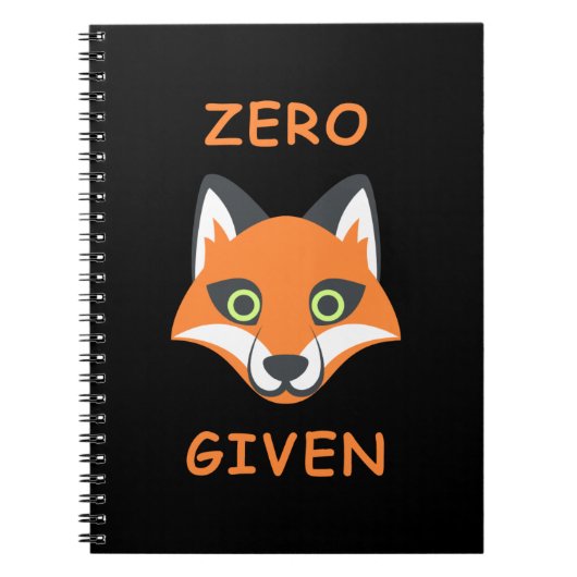 Trendy Zero Fox met de zin Emoji Cartoon Notitieboek (Voorkant)