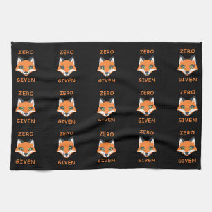 Trendy Zero Fox met de zin Emoji Cartoon Theedoek