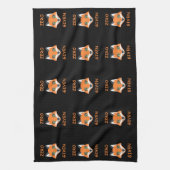 Trendy Zero Fox met de zin Emoji Cartoon Theedoek (Verticaal)