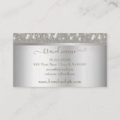 Trendy zilver met elegante Gold Rain Event Planner Visitekaartje (Achterkant)