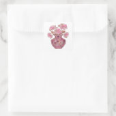 Trendy Zilver ROZE BLOEMEN IN Sticker Print (Tas)