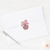 Trendy Zilver ROZE BLOEMEN IN Sticker Print (Envelop)
