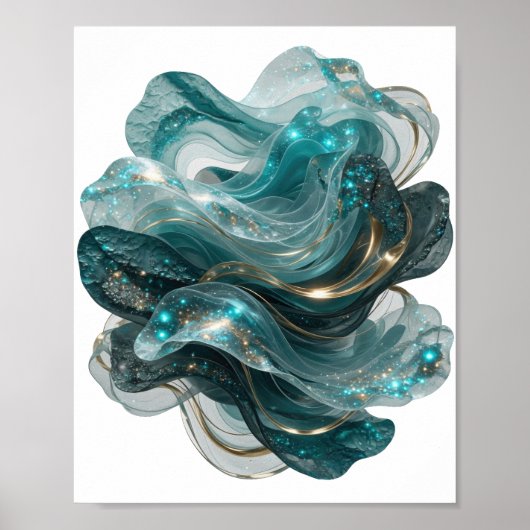 Trendy Zilver UNIVERSE Poster (Voorkant)