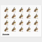 Trendy zilveren abstract vierkant sticker (Vel)
