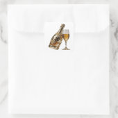 Trendy zilveren abstract vierkant sticker (Tas)