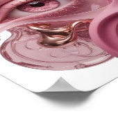 Trendy Zilveren ABSTRACTE KUNST Design Poster (Hoek)