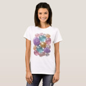 Trendy zilveren ABSTRACTE KUNST ontwerp T-shirt (Voorkant volledig)