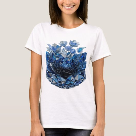 Trendy Zilveren ABSTRACTE KUNST Ontwerp v2 T-shirt (Voorkant)