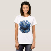 Trendy Zilveren ABSTRACTE KUNST Ontwerp v2 T-shirt (Voorkant volledig)