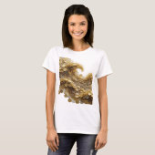 Trendy Zilveren ABSTRACTE KUNST Ontwerp v3 T-shirt (Voorkant volledig)