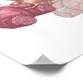 Trendy Zilveren DRIE TEDDYBEEREN Print (Hoek)