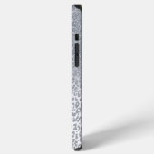 Trendy zilveren glitter & luipaardprint ombre-desi iPhone hoesje (Linkerkant)