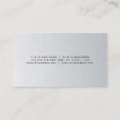 Trendy zilveren look minimalistisch chique effen l visitekaartje (Achterkant)