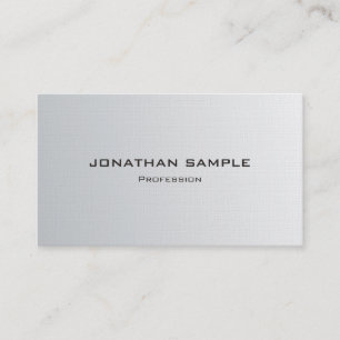 Trendy zilveren look minimalistisch chique effen l visitekaartje