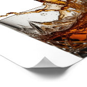 Trendy Zilveren WHISKY SPLASH Tekst Ontwerp Poster (Hoek)