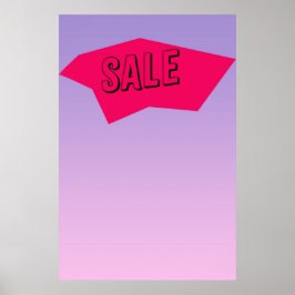 Trendy Zine Style Sale Sign Paper Cut-Out Poster