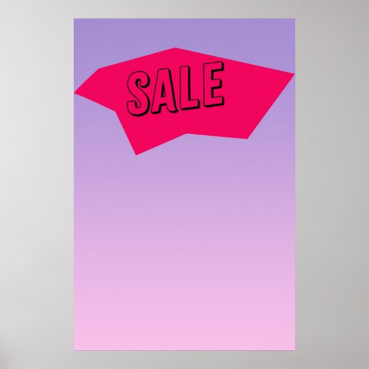 Trendy Zine Style Sale Sign Paper Cut-Out Poster (Voorkant)
