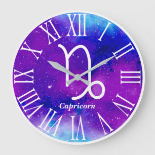 Trendy Zodiac Nebula Capricorn Symbol Grote Klok