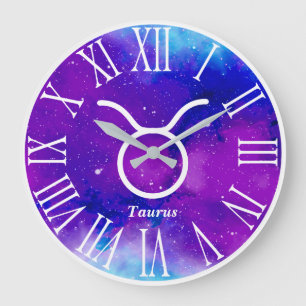 Trendy Zodiac Nebula Taurus Symbol Grote Klok