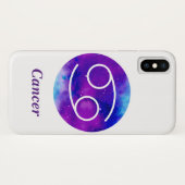 Trendy Zodiac Teken Kanker Paarse Nebula Case-Mate iPhone Case (Achterkant (horizontaal))