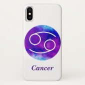 Trendy Zodiac Teken Kanker Paarse Nebula Case-Mate iPhone Case (Achterkant)