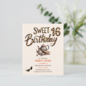 Trendy Zoete 16 Luipaardprint Theepartij (Staand voorkant)