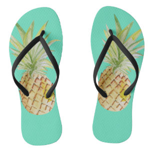 Trendy zomer ananas Waterverf Teenslippers