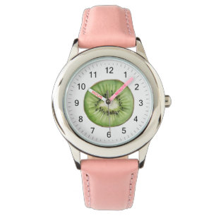 Trendy Zomer Aquarel Fruit Kiwi Horloge