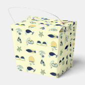 Trendy zomer pictogrammen patroon bedankdoosjes (Achterkant)