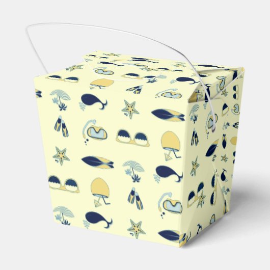 Trendy zomer pictogrammen patroon bedankdoosjes (Achterkant)