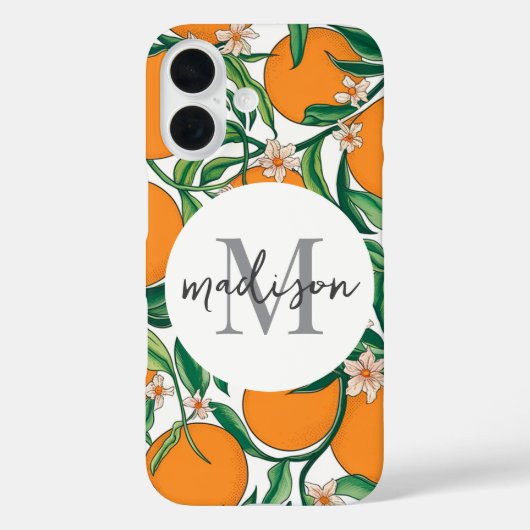 Trendy zomer Sinaasappels citrusvruchten bloesem p Case-Mate iPhone Case (Achterkant)