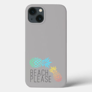 trendy zomer " strand alsjeblieft " , kleurrijke a iPhone 13 hoesje