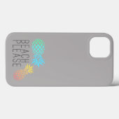 trendy zomer " strand alsjeblieft " , kleurrijke a Case-Mate iPhone case (Achterkant (horizontaal))
