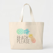 trendy zomer " strand alsjeblieft " , kleurrijke a grote tote bag (Voorkant)