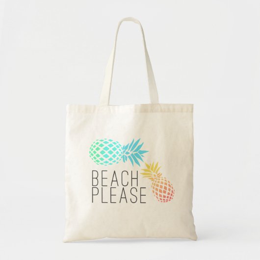 trendy zomer " strand alsjeblieft " , kleurrijke a tote bag (Voorkant)