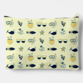 Trendy zomer symbolen patroon Monogram Etui (Achterkant)