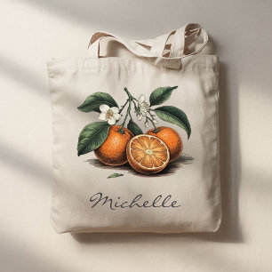 Trendy Zomer Tropische Aquarel Citroen Sinaasappel Tote Bag