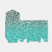 trendy zomeraqua green leopard animal print bedankdoosjes (Uitgevouwen)