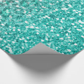 trendy zomeraqua green leopard animal print cadeaupapier (Hoek)