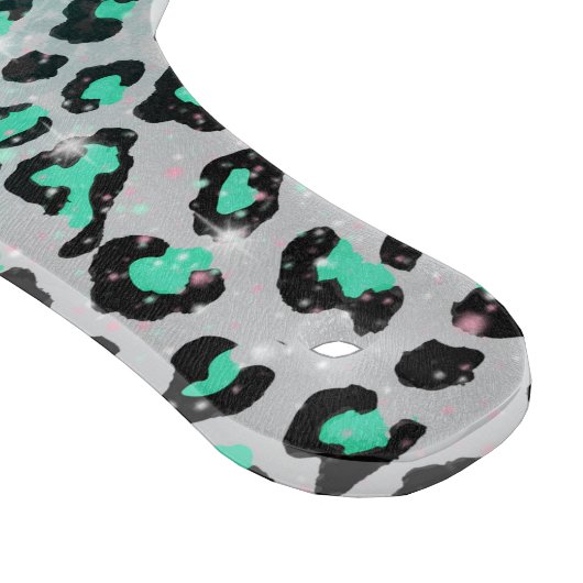 trendy zomeraqua green leopard animal print snijplank (Hoek)
