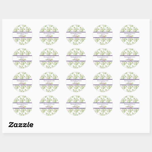 Trendy zomerbloemen bruiloft Sticker (Vel)