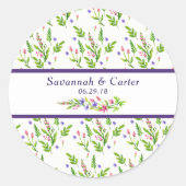 Trendy zomerbloemen bruiloft Sticker (Voorkant)