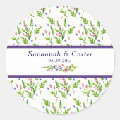 Trendy zomerbloemen bruiloft Sticker (Voorkant)