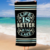 Trendy Zomerleven is Beter aan het Meer Strandlaken