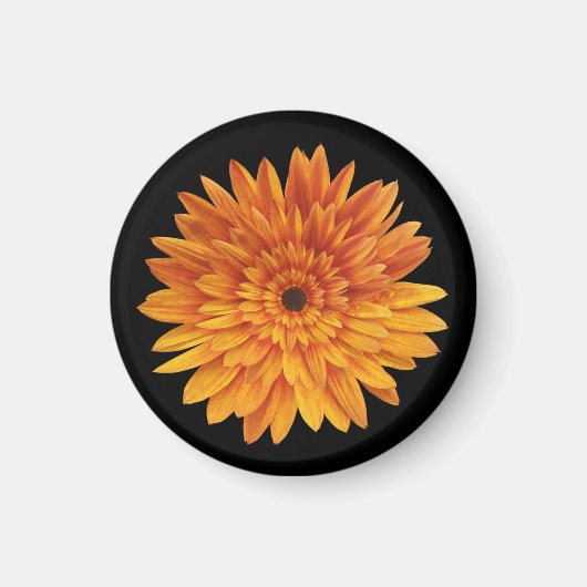 trendy zonnebloem bloemig magneet (Voorkant)
